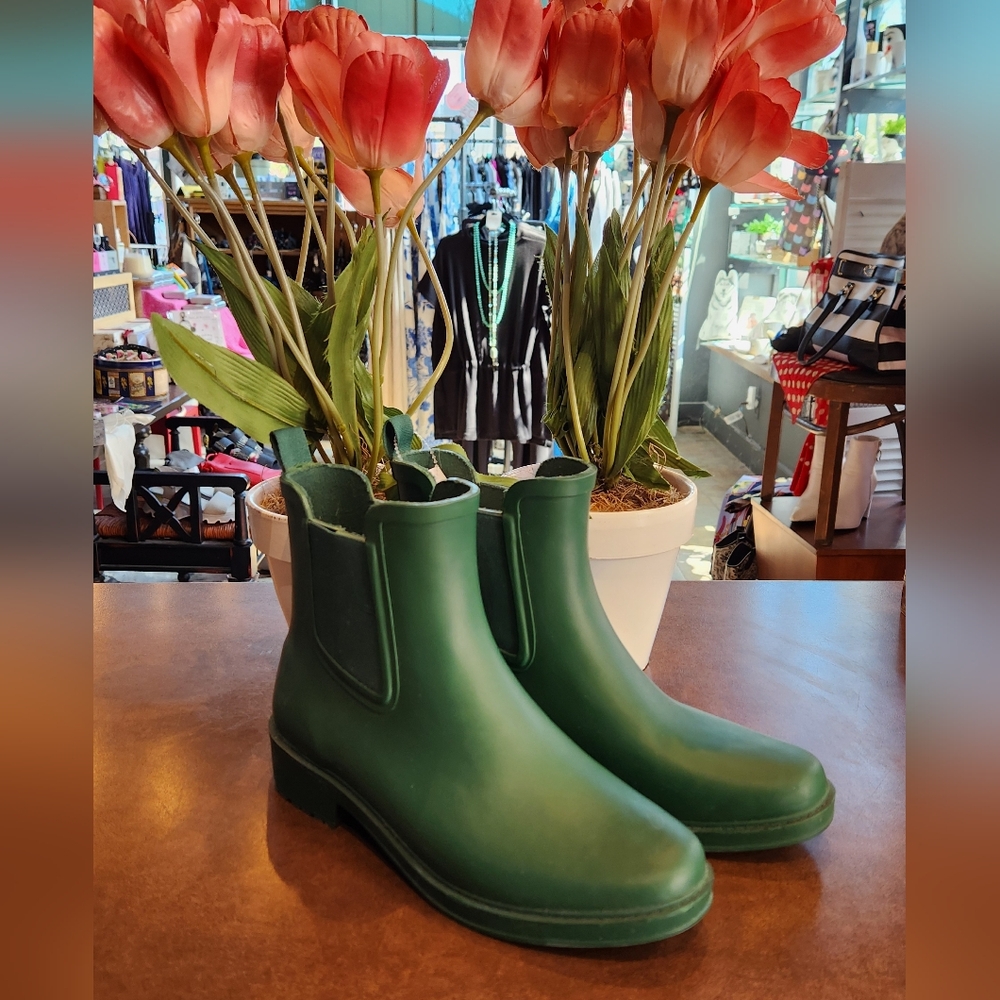 J Crew Green Rainboots